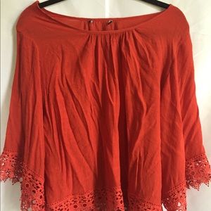 Red-Orange Unique Spectrum Blouse